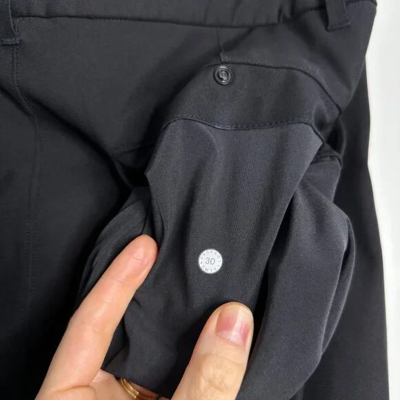 LULULEMON Mens Commission Pants Slim Warpstreme Black